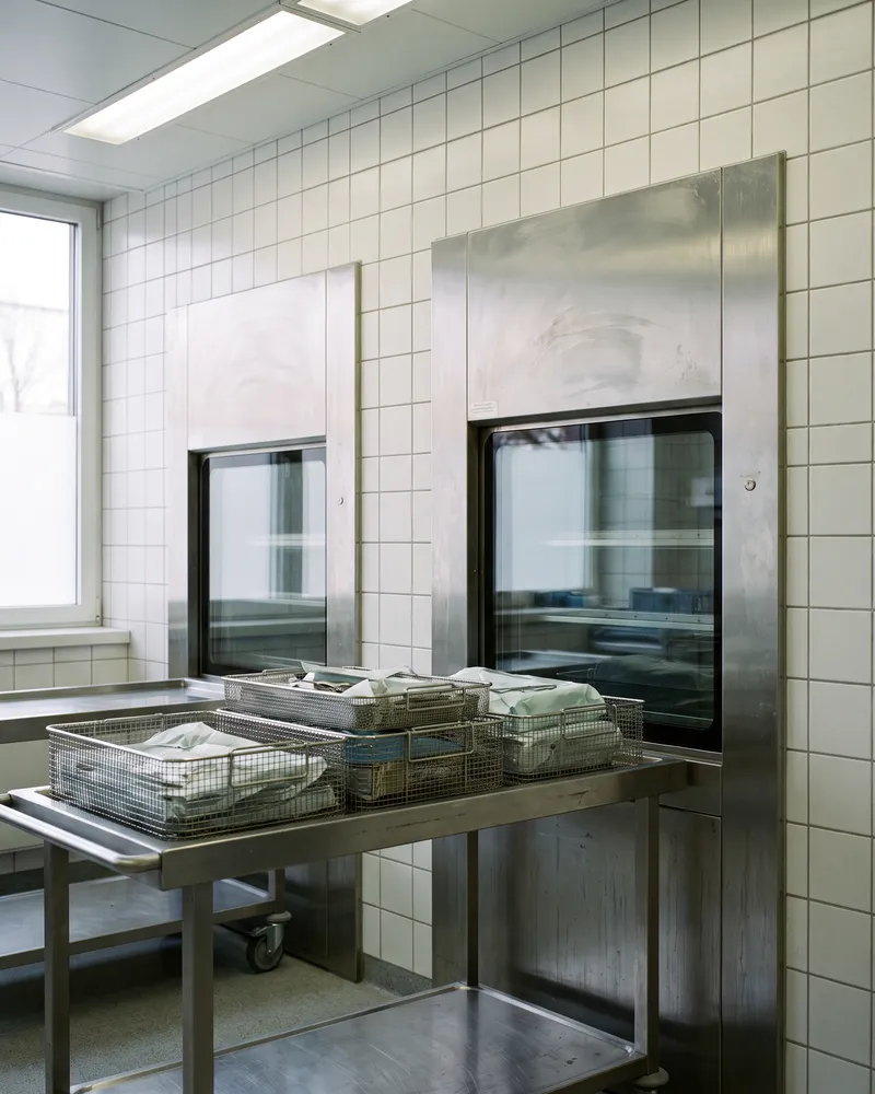 Steam sterilisers in a hospital sterile services department
