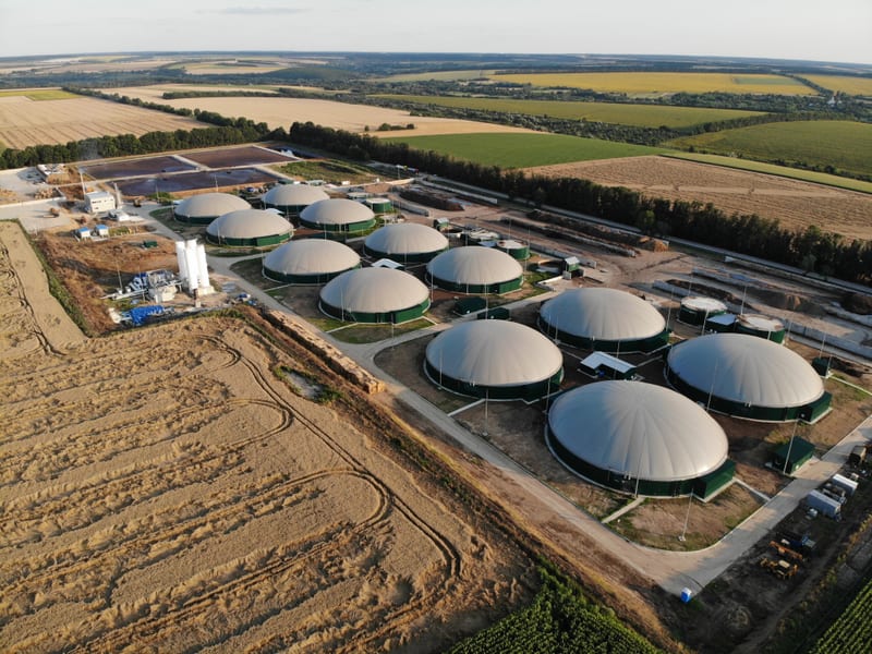 Modern biogas plant with Fresenius CH4 / CO2 / H2S monitoring