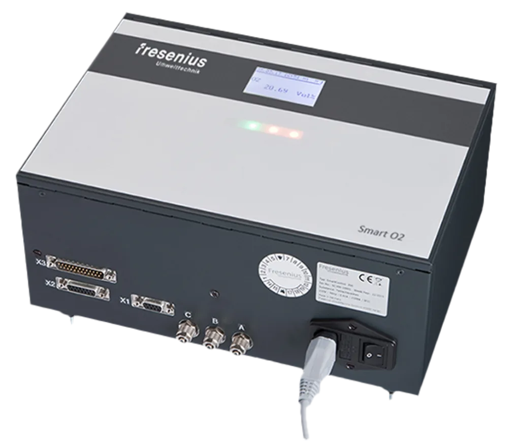 Smart O₂ — Ansicht mit Anschlüssen