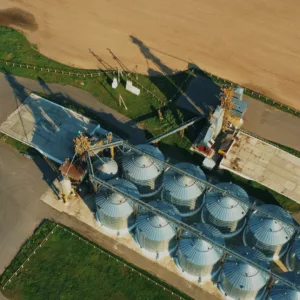Biomethane plant from above